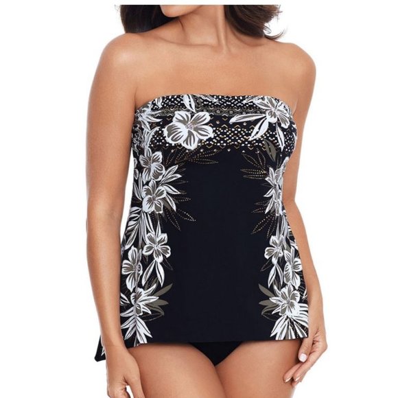 Magicsuit | Swim | Miraclesuit Moondancer Bandini Top 653723 Black Floral  Print 1 | Poshmark